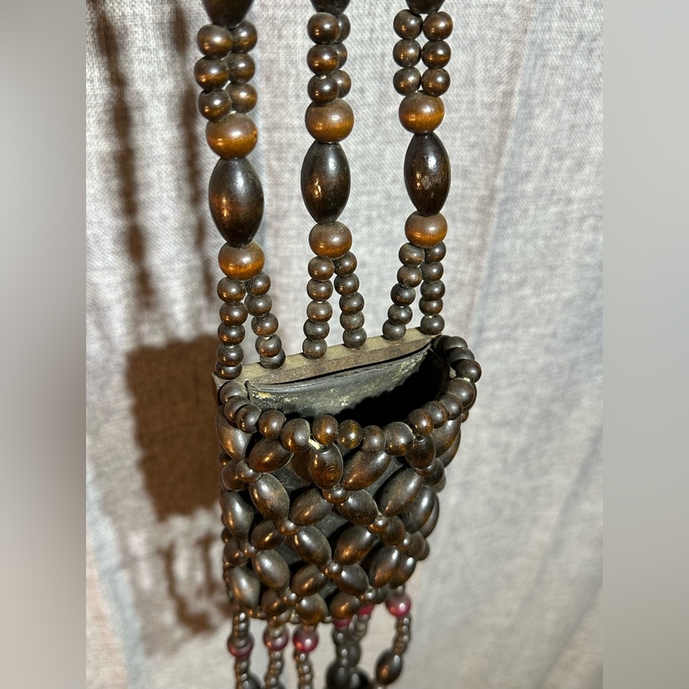 Bohemian Wooden Beaded Hanger
